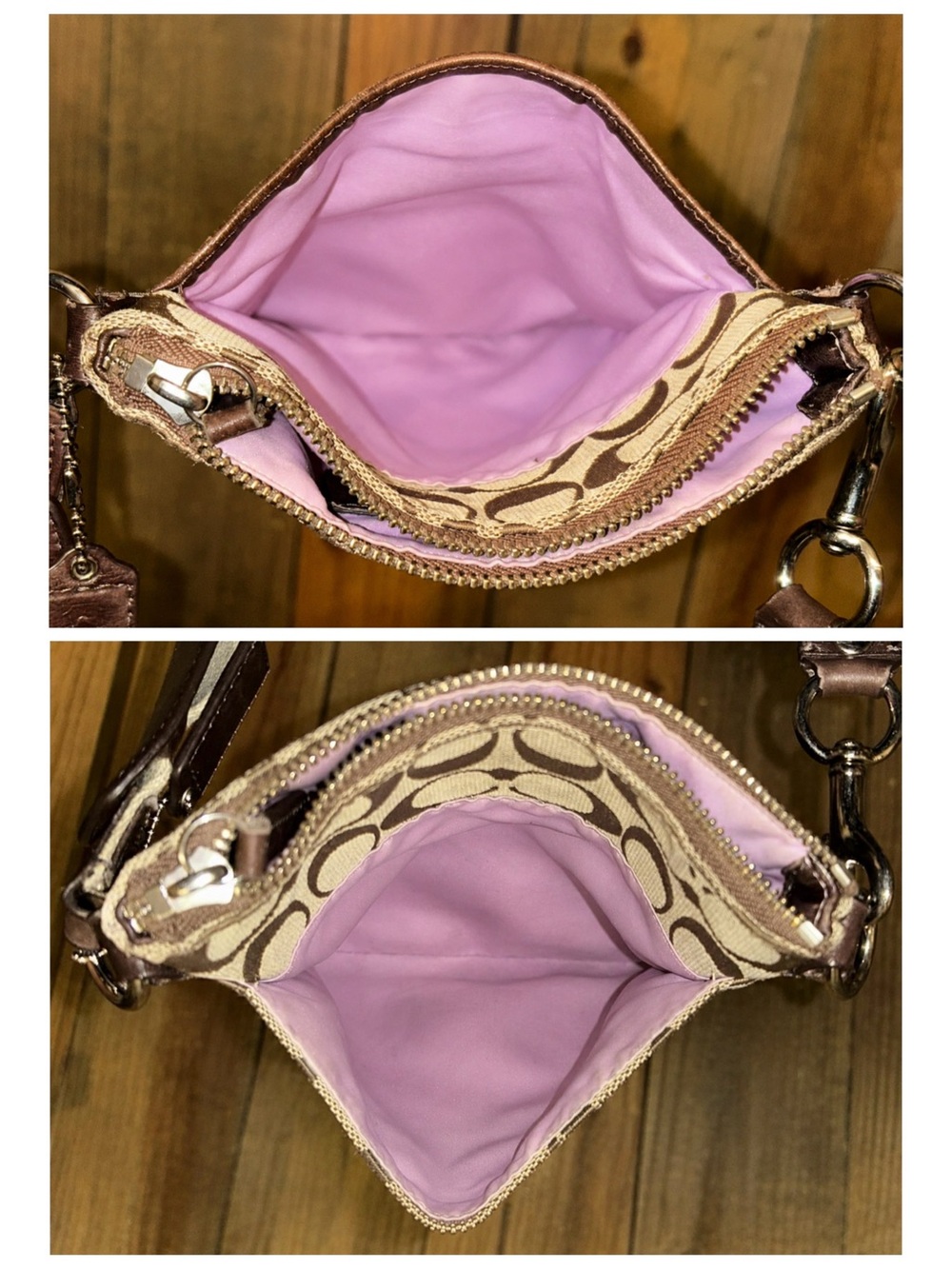 Coach. Sutton Signature Swingpack Crossbody Bag & Signature Monogram Wristlet. - Picture 6 of 16